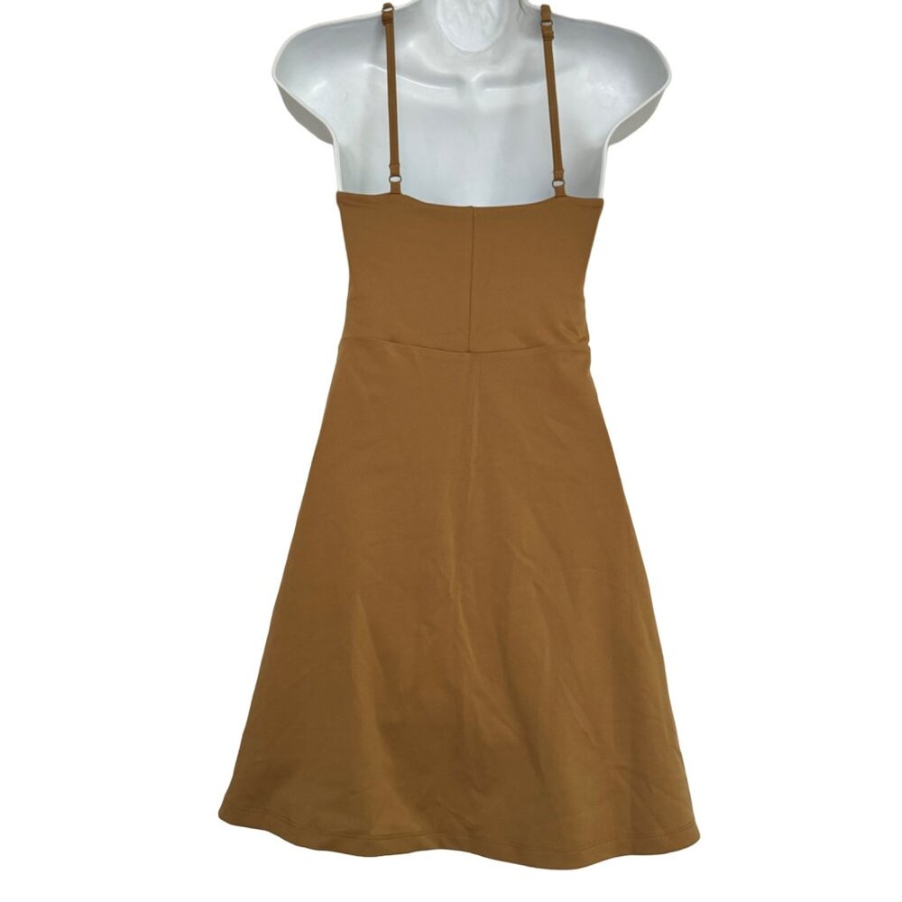 Girlfriend Collective Naomi dress size small workout activewear sport mustard ye - Picture 2 of 11